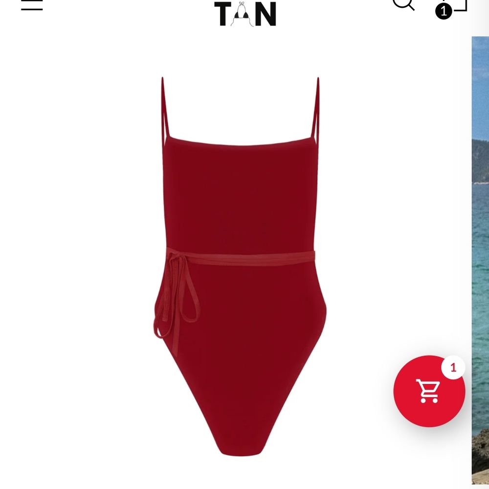 Better Tan Women's Red One-Piece Swimsuit